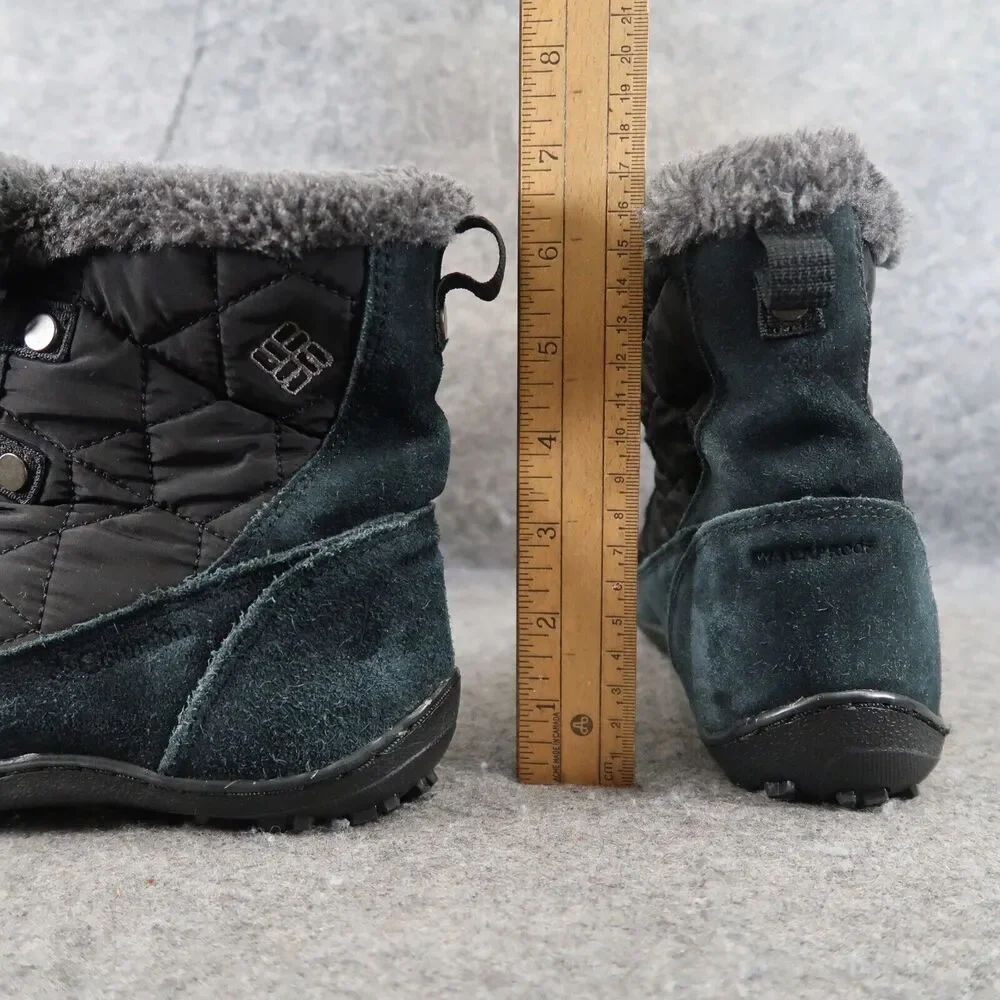 Columbia Shoes Womens 7 Boots Lace Up Winter Waterproof Quilted Powder Shorty
